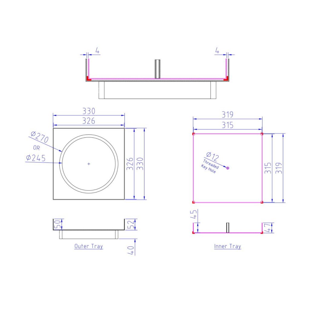 Hidden Skimmer Lid 316 Stainless Steel Customised Metal Works