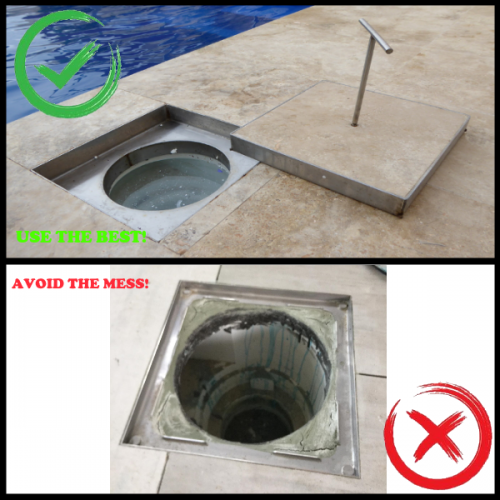 Hidden Skimmer Lid 316 Stainless Steel Customised Metal Works